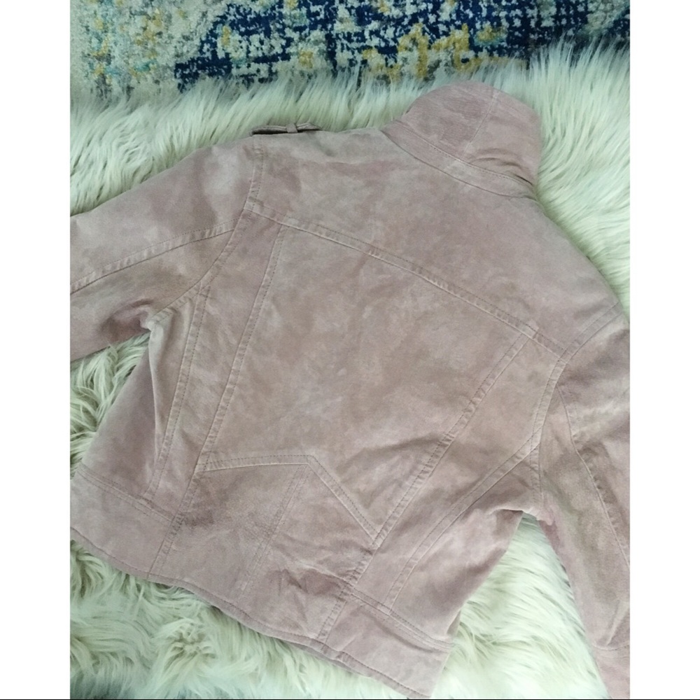 NWOT Leather Suede Moto Jacket - Picture 7 of 8